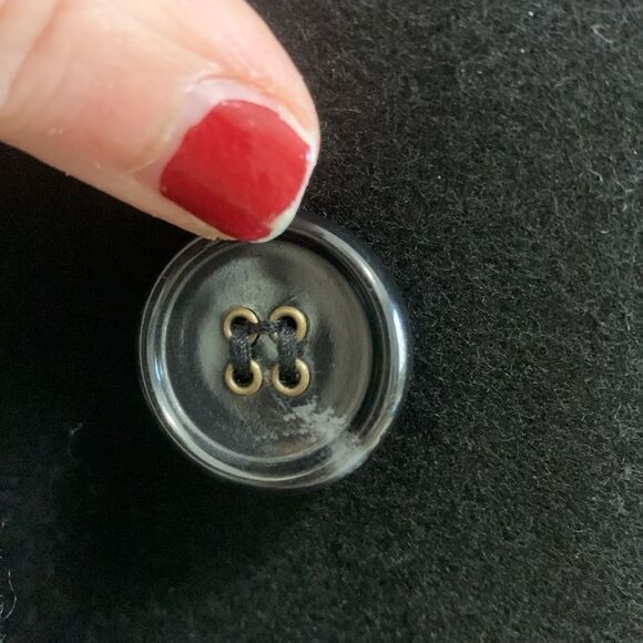 MODA International Black Wool Blend Pea Coat Size Medium Petite - Picture 6 of 16